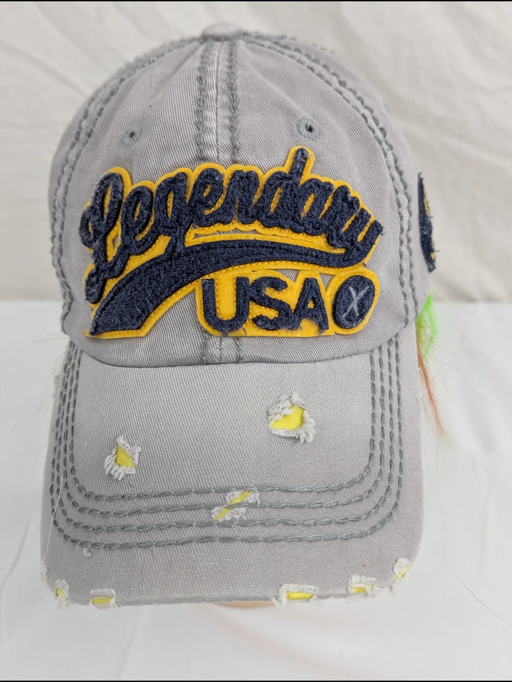 KBETHOS Legendary USA Light Gray Cotton One Size Hat Cap